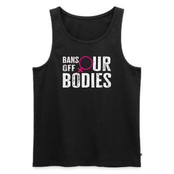 Bannir nos corps protéger la liberté Choisir les femmes - Débardeur bio Premium Homme - noir - Devant - AI Model Male 178 light (178cm)