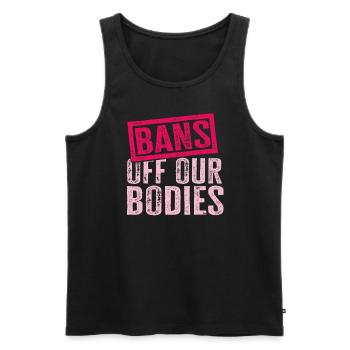 Bannir nos corps protéger la liberté Choisir les femmes - Débardeur bio Premium Homme - noir - Devant - AI Model Male 178 light (178cm)