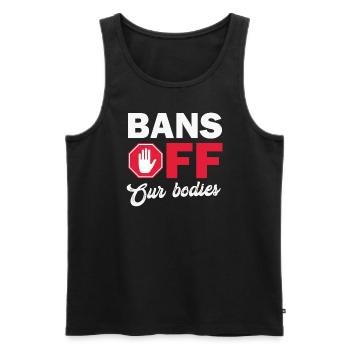 Bannir nos corps protéger la liberté Choisir les femmes - Débardeur bio Premium Homme - noir - Devant - AI Model Male 178 light (178cm)