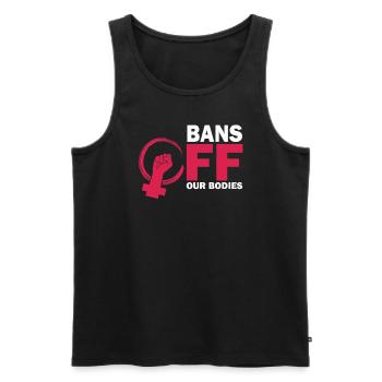 Bannir nos corps protéger la liberté Choisir les femmes - Débardeur bio Premium Homme - noir - Devant - AI Model Male 178 light (178cm)