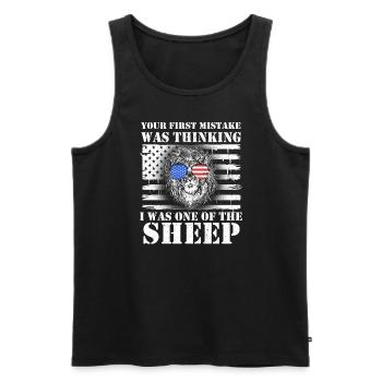 Your first Mistake was thinking I was one of the - Männer Premium Bio Tank Top - Schwarz - Vorne - Michal (187cm)