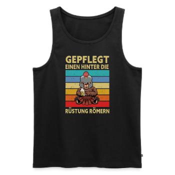 Gepflegt Einen Hinter Die Rüstung Römern Party - Männer Premium Bio Tank Top - Schwarz - Vorne - Michal (187cm)