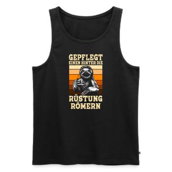 Gepflegt Einen Hinter Die Rüstung Römern Party - Männer Premium Bio Tank Top - Schwarz - Vorne - Michal (187cm)