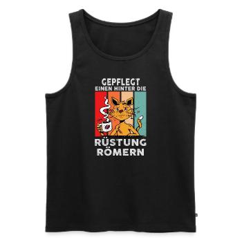 Gepflegt Einen Hinter Die Rüstung Römern Party - Männer Premium Bio Tank Top - Schwarz - Vorne - Michal (187cm)