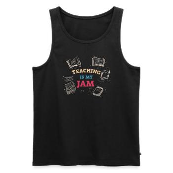 Teaching Is My Jam School Teacher Appreciation - Men's Premium Organic Tank Top - black - Front - Michal (187cm)