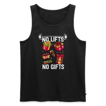 No Lifts No Gifts Christmas Gym Ugly Santa - Men's Premium Organic Tank Top - black - Front - Michal (187cm)