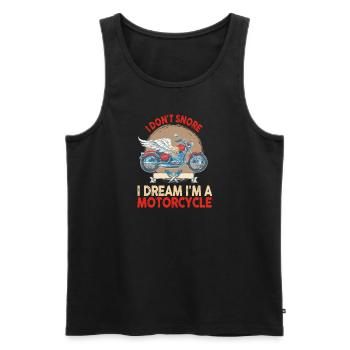 I Don't Snore I Dream I'm A Motorcycle - Männer Premium Bio Tank Top - Schwarz - Vorne - AI Model Male 178 light (178cm)