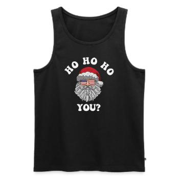 Ho Ho Ho You? Ugly Christmas Sweater Holiday Xmas - Männer Premium Bio Tank Top - Schwarz - Vorne - Michal (187cm)