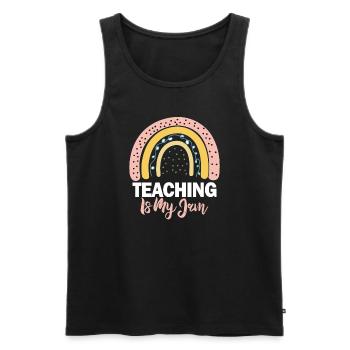 Teaching Is My Jam School Teacher Appreciation - Men's Premium Organic Tank Top - black - Front - Michal (187cm)