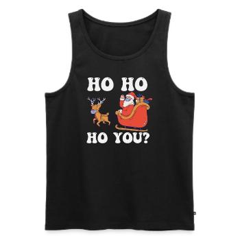 Ho Ho Ho You? Ugly Christmas Sweater Holiday Xmas - Männer Premium Bio Tank Top - Schwarz - Vorne - Michal (187cm)
