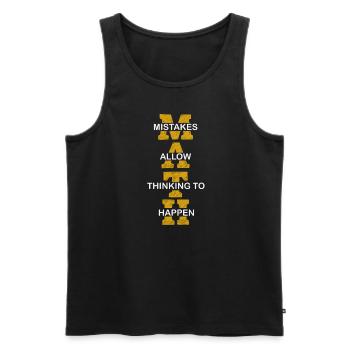 Mistakes Allow Thinking To Happen School Math - Men's Premium Organic Tank Top - black - Front - AI Model Male 178 light (178cm)