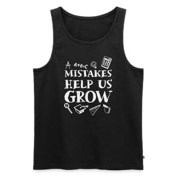 Mistakes Help Us Grow Back To School Motivational - Men's Premium Organic Tank Top - black - Front - AI Model Male 178 light (178cm)