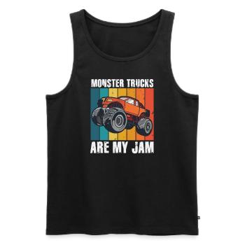 Monster Trucks Are My Jam Vintage Retro - Men's Premium Organic Tank Top - black - Front - Michal (187cm)