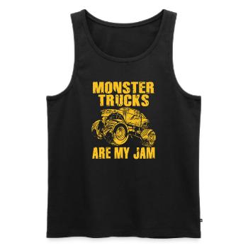 Monster Trucks Are My Jam Vintage Retro - Men's Premium Organic Tank Top - black - Front - Michal (187cm)