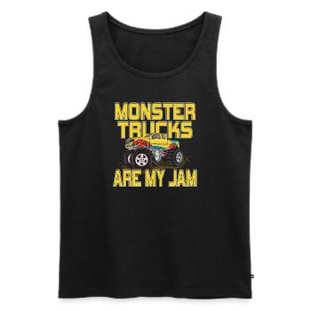 Monster Trucks Are My Jam Vintage Retro - Men's Premium Organic Tank Top - black - Front - Michal (187cm)