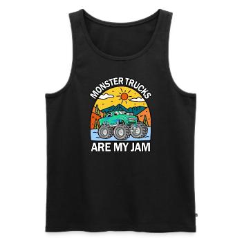 Monster Trucks Are My Jam Vintage Retro - Men's Premium Organic Tank Top - black - Front - Michal (187cm)