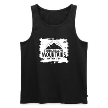 Christian Faith Can Move Mountains Jesus Christ - Men's Premium Organic Tank Top - black - Front - Michal (187cm)
