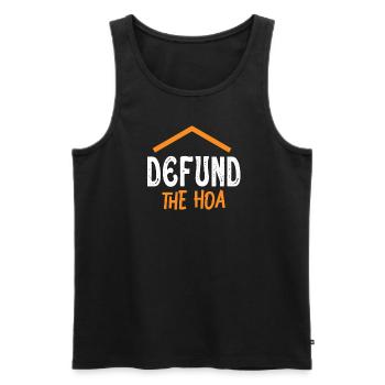 Defund The HOA - Débardeur bio Premium Homme - noir - Devant - AI Model Male 178 light (178cm)