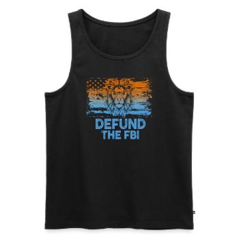 Defund the FBI Anti-Government Political American - Men's Premium Organic Tank Top - black - Front - AI Model Male 178 light (178cm)