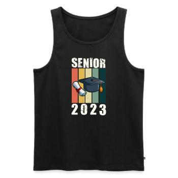 Senior 2023 Dabbing Dab of 2023 Seniors Graduation - Männer Premium Bio Tank Top - Schwarz - Vorne - Michal (187cm)
