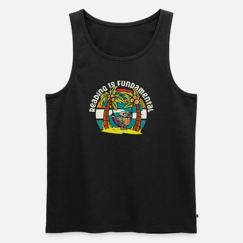 Reading Is Fundamental - Männer Premium Bio Tank Top - Schwarz