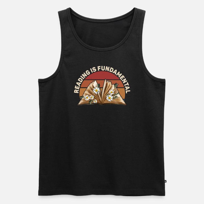 Reading Is Fundamental - Männer Premium Bio Tank Top - Schwarz