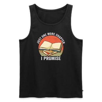 Just One More Chapter I Promise Reading - Männer Premium Bio Tank Top - Schwarz - Vorne - AI Model Male 178 light (178cm)