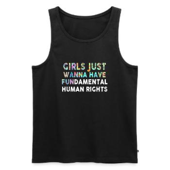 Les filles veulent juste avoir des droits humains fondamentaux - Débardeur bio Premium Homme - noir - Devant - Michal (187cm)