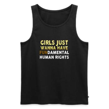 Les filles veulent juste avoir des droits humains fondamentaux - Débardeur bio Premium Homme - noir - Devant - Michal (187cm)
