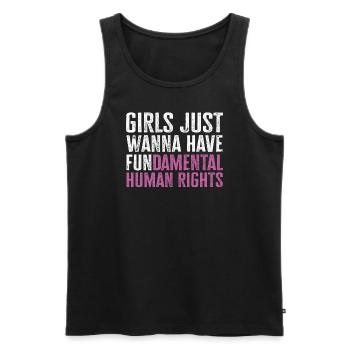 Girls Just Wanna Have Fundamental Human Rights - Men's Premium Organic Tank Top - black - Front - Michal (187cm)