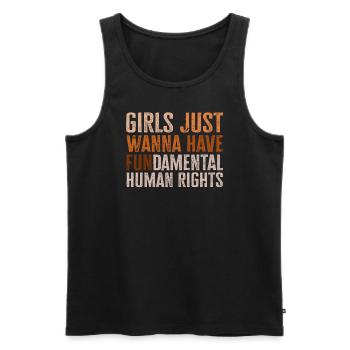 Les filles veulent juste avoir des droits humains fondamentaux - Débardeur bio Premium Homme - noir - Devant - Michal (187cm)