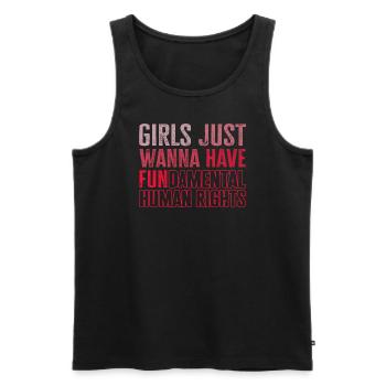 Les filles veulent juste avoir des droits humains fondamentaux - Débardeur bio Premium Homme - noir - Devant - Michal (187cm)