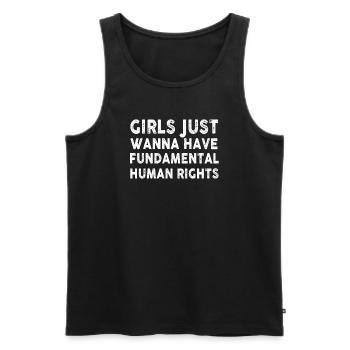 Girls Just Wanna Have Fundamental Human Rights - Men's Premium Organic Tank Top - black - Front - Michal (187cm)