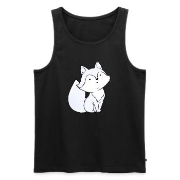 Arctic fox - Men's Premium Organic Tank Top - black - Front - AI Model Male 178 light (178cm)