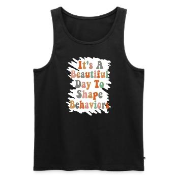 Beautiful Day Behavioral Shape Behaviors - Men's Premium Organic Tank Top - black - Front - AI Model Male 178 light (178cm)