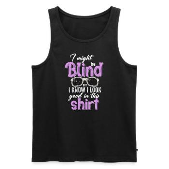 Blind Blindness Awareness Blind People Visually - Men's Premium Organic Tank Top - black - Front - AI Model Male 178 light (178cm)
