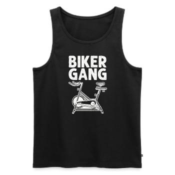 Biker-Gang - Männer Premium Bio Tank Top - Schwarz - Vorne - AI Model Male 178 light (178cm)