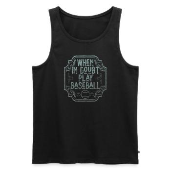 Softball When In Doubt Jouer au baseball Hommes Femmes - Débardeur bio Premium Homme - noir - Devant - Michal (187cm)