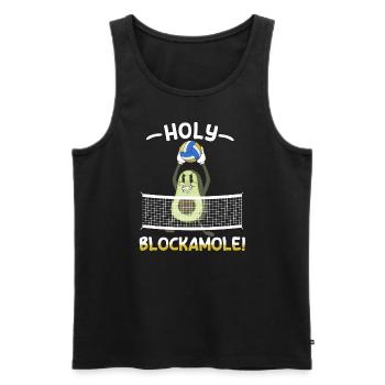 Holy Blockamole Volleyball Avocado - Men's Premium Organic Tank Top - black - Front - Michal (187cm)