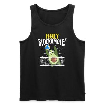 Holy Blockamole Volleyball Avocado - Men's Premium Organic Tank Top - black - Front - Michal (187cm)