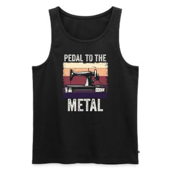 Pedal To The Metal Sewing Machine Quilting Women - Men's Premium Organic Tank Top - black - Front - Michal (187cm)