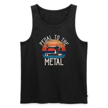 Pedal To The Metal Sewing Machine Quilting Women - Men's Premium Organic Tank Top - black - Front - Michal (187cm)
