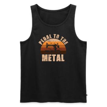 Pedal To The Metal Sewing Machine Quilting Women - Men's Premium Organic Tank Top - black - Front - Michal (187cm)