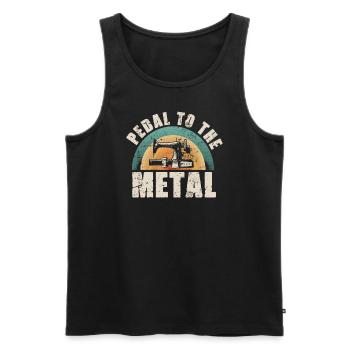 Pedal To The Metal Sewing Machine Quilting Women - Men's Premium Organic Tank Top - black - Front - Michal (187cm)