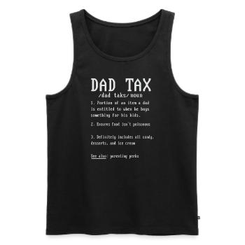 Vintage Dad Tax Definition Men Funny Father’s Day - Débardeur bio Premium Homme - noir - Devant - Michal (187cm)
