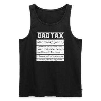 Vintage Dad Tax Definition Men Funny Father’s Day - Débardeur bio Premium Homme - noir - Devant - Michal (187cm)
