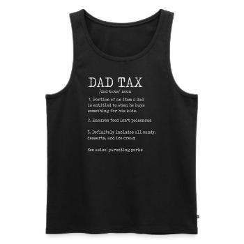 Vintage Dad Tax Definition Men Funny Father’s Day - Débardeur bio Premium Homme - noir - Devant - Michal (187cm)