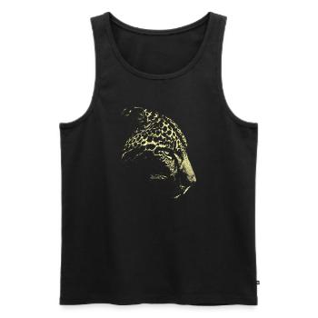 Snow leopard - Men's Premium Organic Tank Top - black - Front - AI Model Male 178 light (178cm)