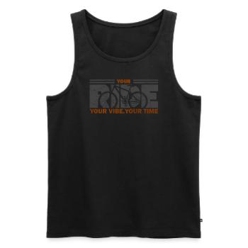 VTT Votre Balade Your Vibe Votre Temps - Débardeur bio Premium Homme - noir - Devant - Michal (187cm)