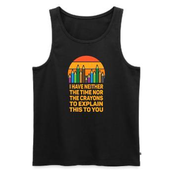 Ich habe nicht die Zeit oder die Buntstifte - Männer Premium Bio Tank Top - Schwarz - Vorne - AI Model Male 178 light (178cm)